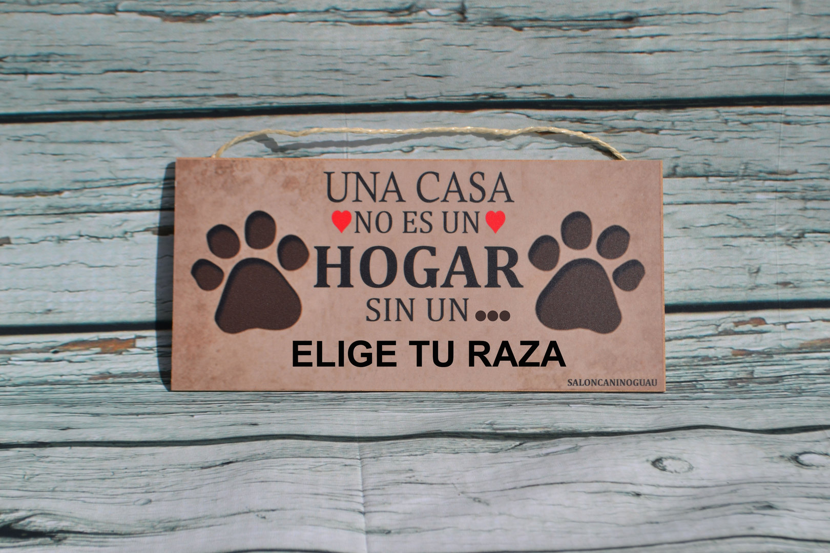 « All You Need is Love And A podenco » perro INTERLUXE   cartel de madera puerta cartel Placa decorativa 